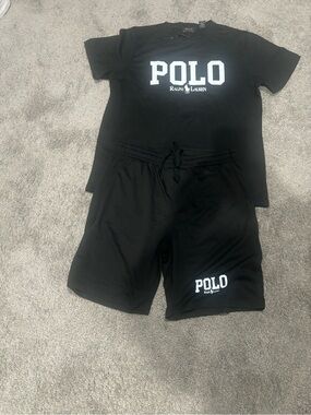Polo by Ralph Lauren Black Logo Athletic Shorts